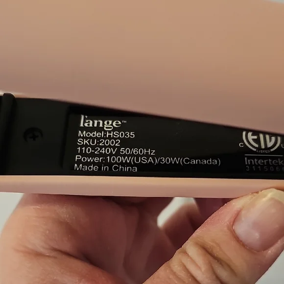 L'ange One Pass Hair Aplatir Ceramic 1" Flat Iron Pink blush color - Picture 13 of 14